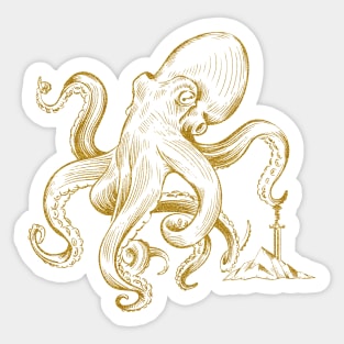 Golden Octosword Sticker